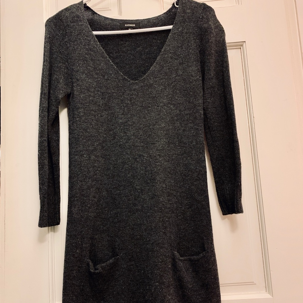 Express grey sweater dress